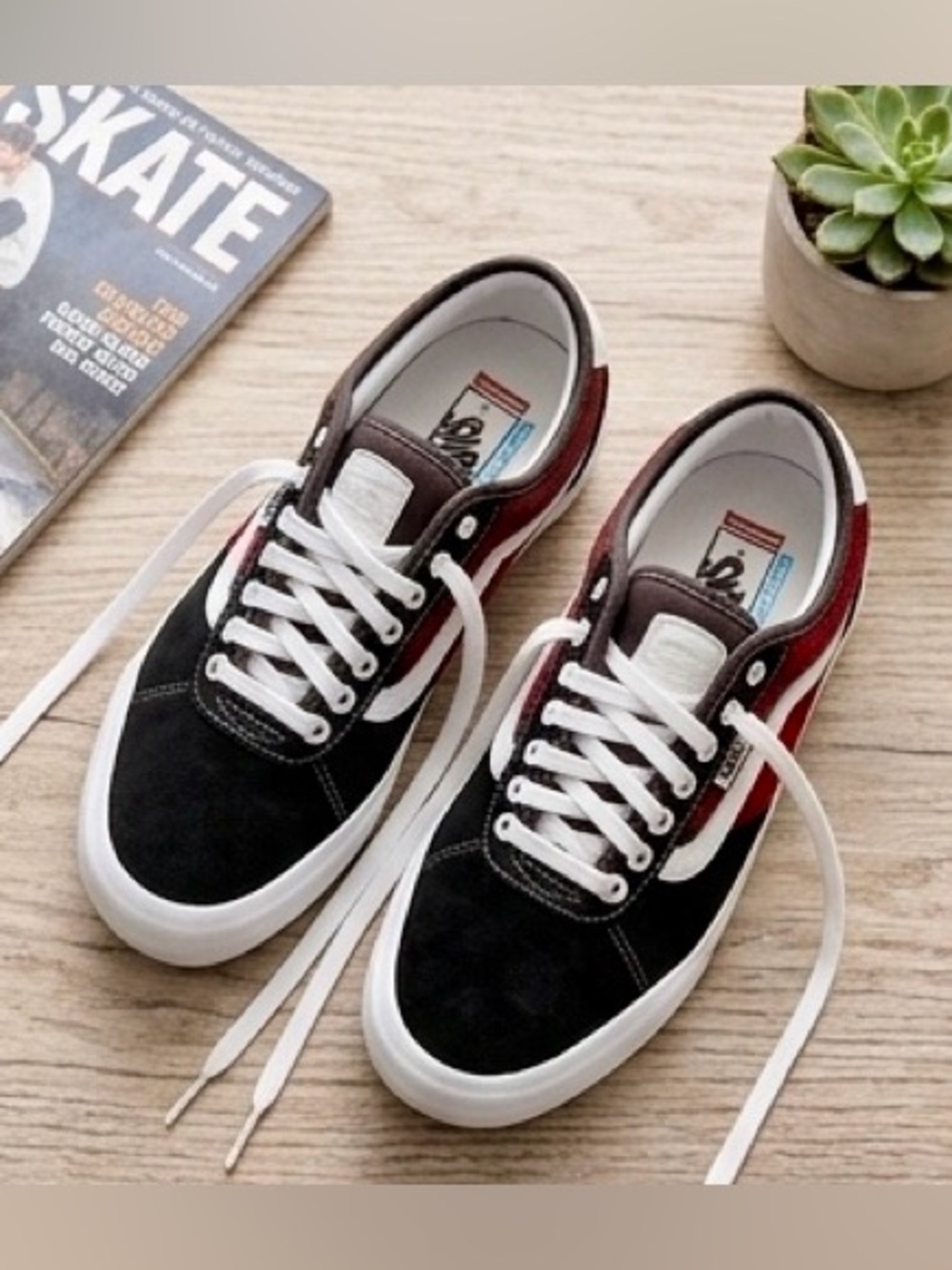 Vans Chima Pro 2 Skate UltraCush 3D Shoes Navy & Burgundy Men’s 6.5 / Women’s 8 - Picture 2 of 10
